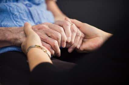 70-Hands compassionate Blue sweater